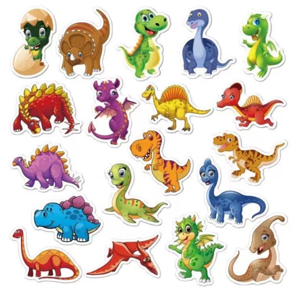 50 klistermärken klistermärken - Djurmotiv - Tecknad - Dinosaurie flerfärgad