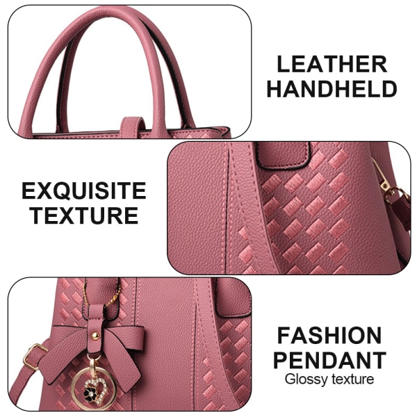 Axelväska dold bärplånbok och handväska damer pink