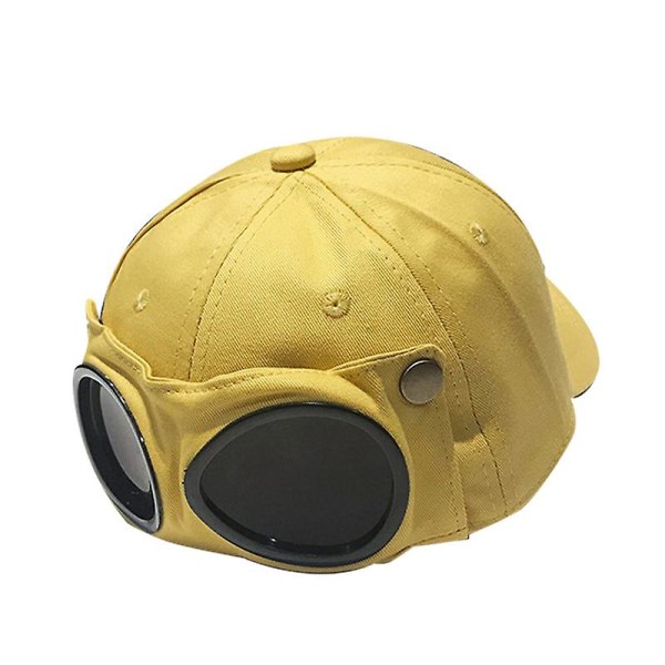 Cap Aviator Hat Personlighet Glasögon Baseball Solglasögon Cap yellow