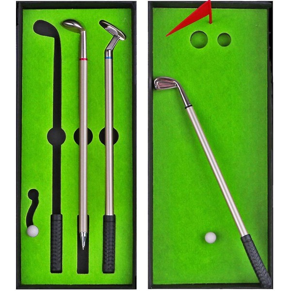 Rolig leksak Mini Golf Pen Set Golf Club Ballpoint Desktop leksak