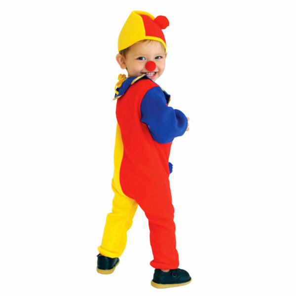 Halloween Cosplay Kostym Barn Barn Baby Jumpsuits Rompers+hatt Halloween Carnival Clown Circus Cosplay L