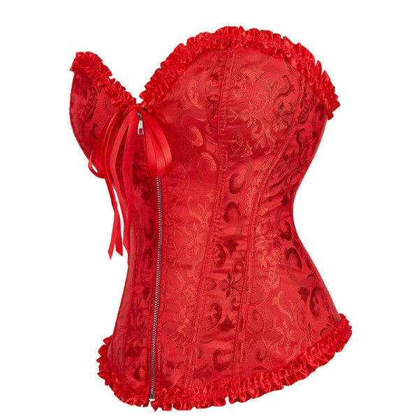 Korsetttoppar Shapewear Magkontroll Korsett Brudklänning Korsett Palace Style Korsett red M
