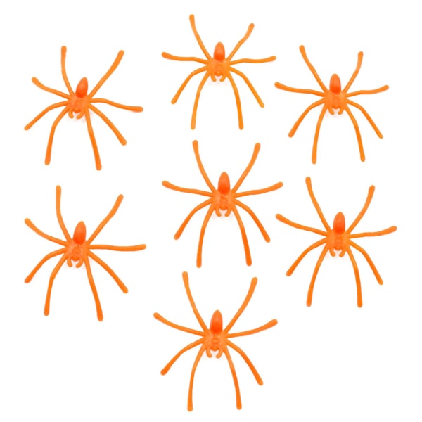 Halloween leksak naturtrogna spindlar 200 st Skrämmande spindel Faux Spider Trick rekvisita Leksaksfesttillbehör Black