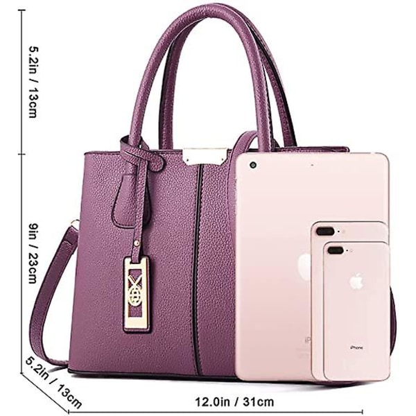 kvinnor messenger bag handväska Läder Crossbody plånböcker Purple