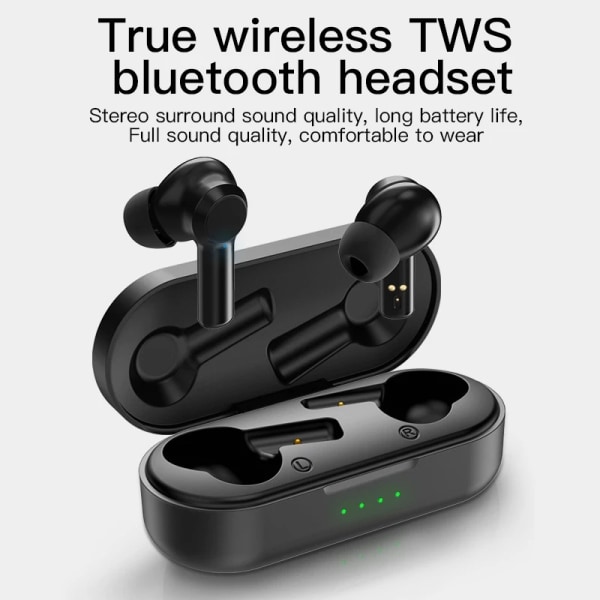 Bluetooth in-ear hörlurar, vattentät trådlös pekkontroll white