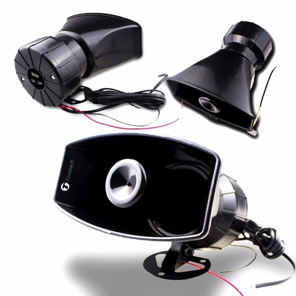 5/7 Tone Car Siren Horn med mikrofon PA-högtalarsystem 5 tone