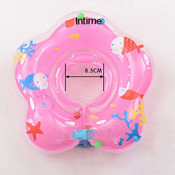 Baby simring, uppblåsbar simhjälp Säker passform baby pink 8.5cm