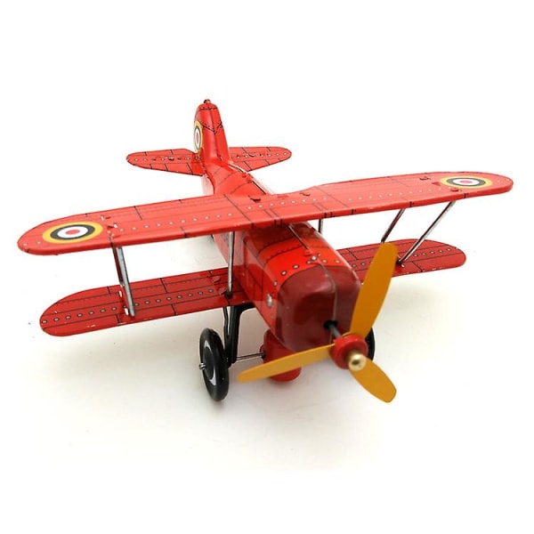 Clockwork Aircraft Toy Creative Window Display Rekvisita Leksaker Red