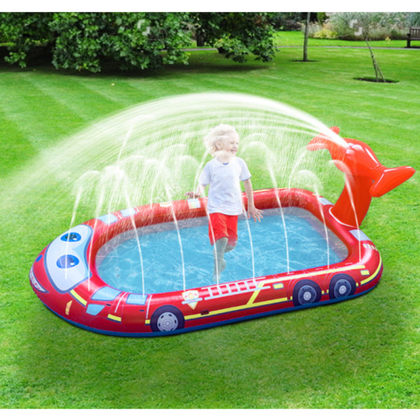 Pvc uppblåsbar leksak plaskdamm trädgård gräsmatta swimmingpool fire car