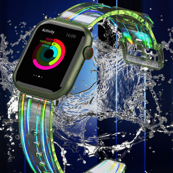 Lämplig för Apple Watch -rem Transparent rem kan ersätta smart Apple Watch rem Black 38 to 41