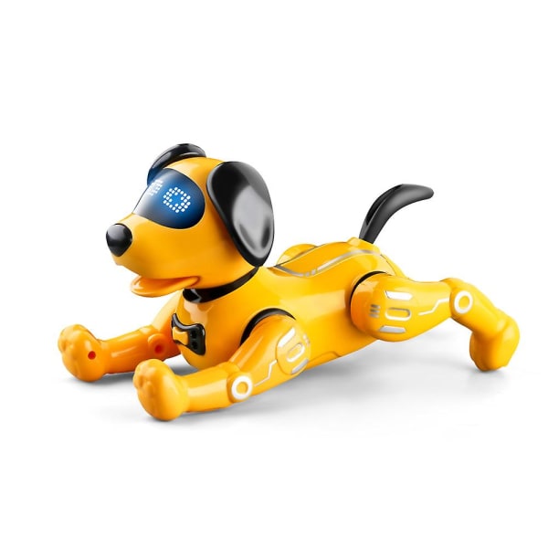 Rc Smart Robot Hund Elektrisk Trådlös Fjärrkontroll Leksak Sjung Dans Gå För yellow