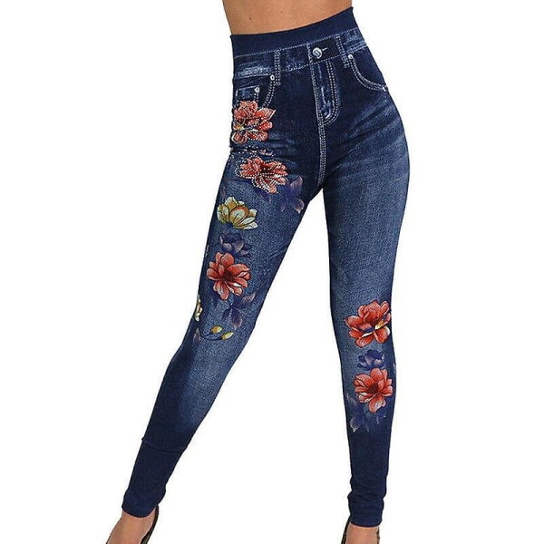 Skinny Jeggings Dam Jeggings Stretchy Denim Look blue L