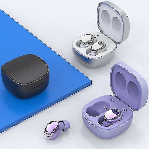 Trådlöst Bluetooth Headset Öronsnäckor Mini Hidden Trådlöst Bluetooth Headset Hidden Mini Earphones lila purple
