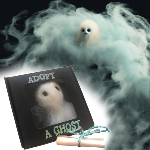 Adoptera ett spöke Halloween spöke Adoptera ett spöke i en låda, supersöt liten fickspöke för vänner Halloween 1 Pcs