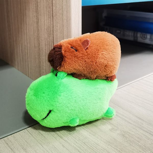 Gos- Capibara plysj vedhæng capybara sød ornament nøglering STACKED CROCODILE MODEL 11CM