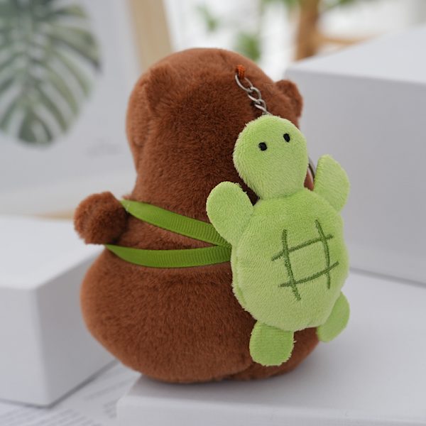 Gos- Capibara plysj vedhæng capybara sød ornament nøglering TURTLE MODEL 13CM