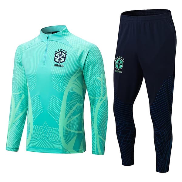 2223 Brazi Team Jersey FotbostrÃ¤ningsdrÃ¤kt Cbf LÃ¥ngÃ¤rmad / l