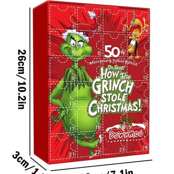 Gos- 2024 ny grøn håret grell julekalender blind boks pynt legetøj gaveidéer 2