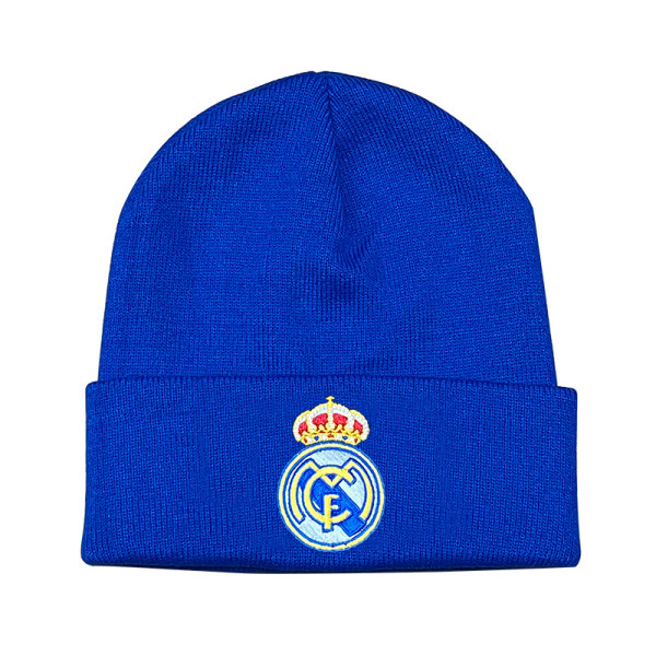 Gos- Football fan club emblem knitted winter hat stretch beanie Real Madrid - Blue