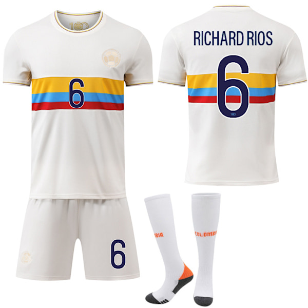 Gos- Landslaget colombiansk 50-årsjubileumsutgave fotballdraktsett 6 RICHARD RIOS #24