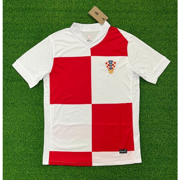 Gos- Kroatisk vit fotbollströja t-shirt L