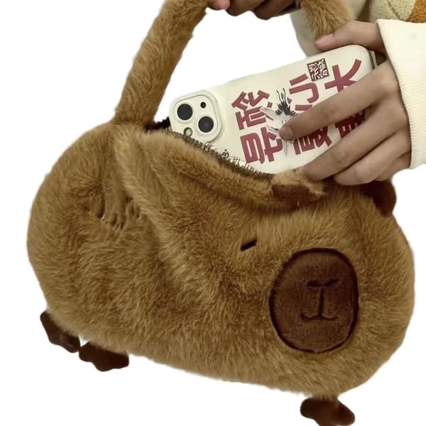 Gos- Kapibala plush bag cute capybara small backpack Hand withdrawals