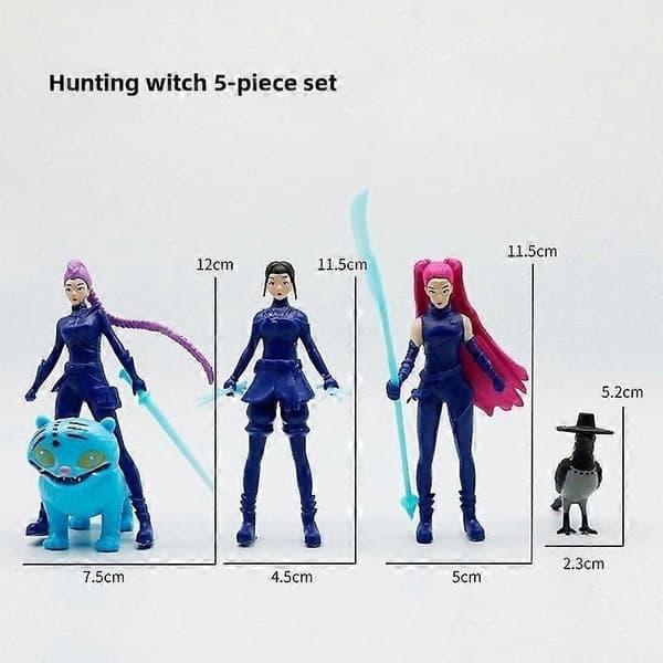 12 st/set Kpop Devil Hunter Figurset Rumi Mira Zoey Tiger Bird Ornament ufeff (LGL) 9pcs