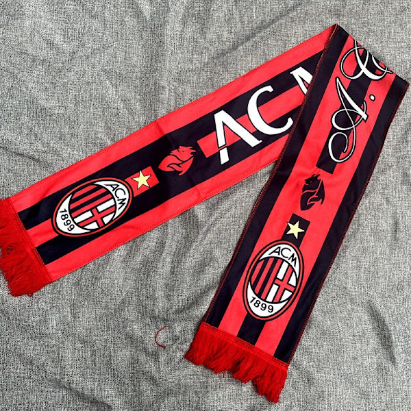 Mub- Fans Real Madrid, Liverpool, Miami hagesmæk, halstørklæder, fodboldfans, efterår og vinter jubel, håndviftende halstørklæder G Ac milan