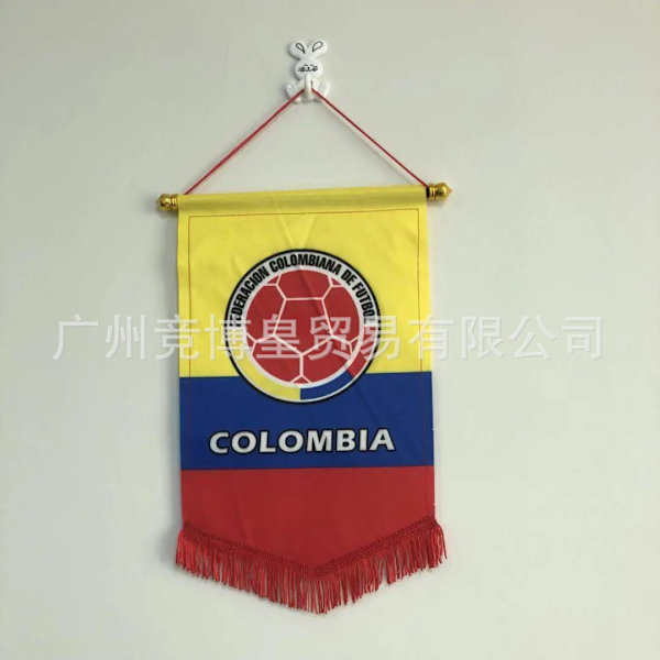 Gos- Football club double-sided composite pentagonal flag Colombia