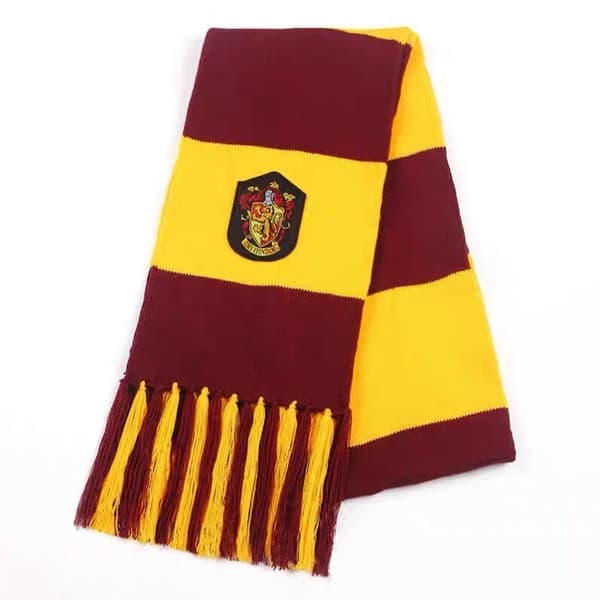 Kos- Harry Potter skjerf Dobbelt frynset skjerf Vintervarme fire høyskoler Gryffindor