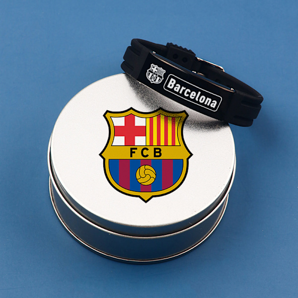 Gos- Fodboldhold: Real Madrid, Barcelona, Liverpool, Manchester United, Chelsea, Milan, Juventus, Bayern, Paris, armbånd gaveæske Barcelona