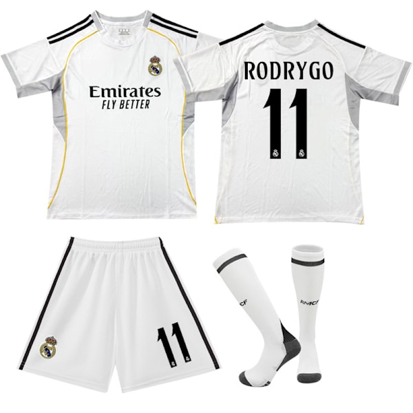 Gos- 2526 Nytt hem för Real Madrid Fotbollströja Tröja 11 RODRYGO #22