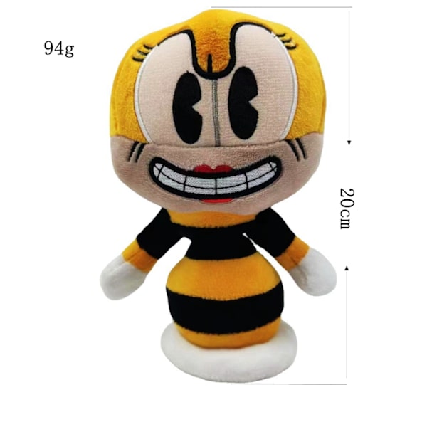 Gos- Cuphead Show Barn Docka Cuphead Seikkailu Teko-Kuppikuningas Pehmolelu bee