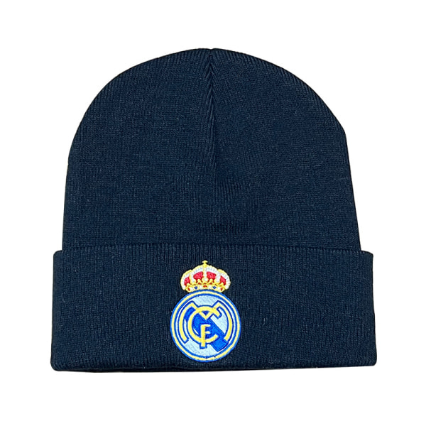 Gos- Football fan club emblem knitted winter hat stretch beanie Real Madrid - Black