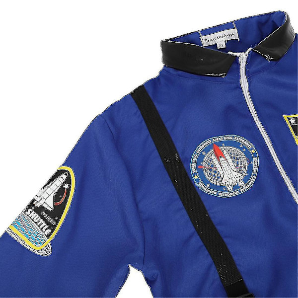 Astronaut Kostume Rumdragt Til Voksen Cosplay Kostumer Lynlås Halloween Kostume Par Flyvedragt Plus Størrelse Uniform -a Hvid Til Mænd White for Men XS