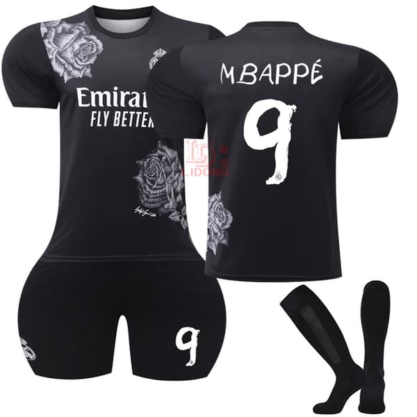Gos- 2425 Real Madrid Mbappé Samarbeid Black No. 9 S