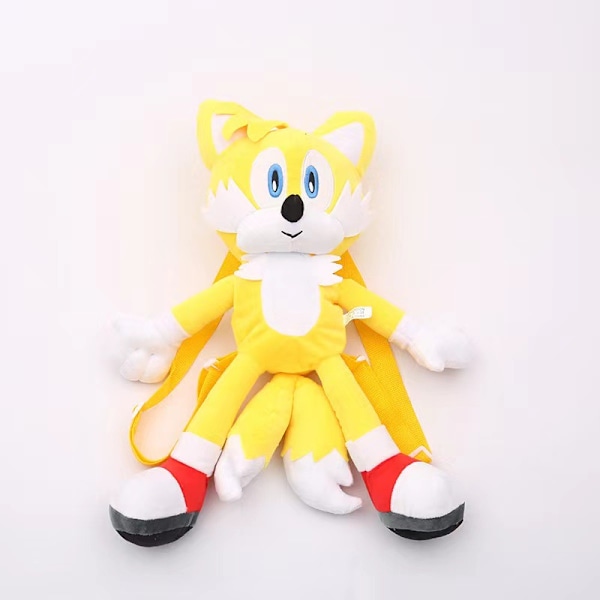 Gos- Ny sonic överljudsmus plyschleksak Tarsnak igelkott figur för barns presenter 46cm yellow backpack