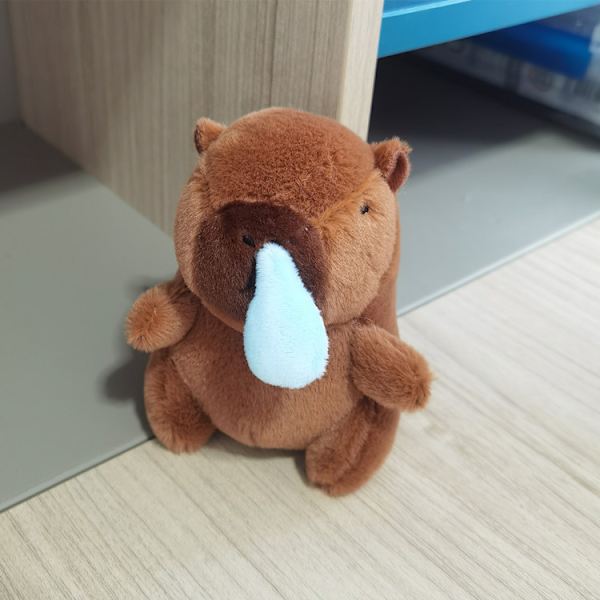 Gos- Capybara plysj vedhæng capybara sød ornament nøglering BLUE SNOT MODEL 13CM