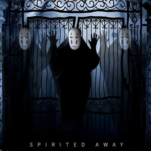 2023 Naamioton Kasvoton Kaonashi -asu, Spirited Away Cosplay -asu miehille, japanilainen anime-rooliasu naamiaisasu Halloween-juhliin -a L