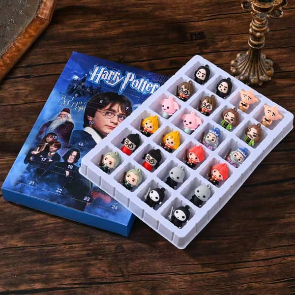 Harry Potter 24 hullers legetøjs vedhæng nøglering julekalender overraskelsesboks