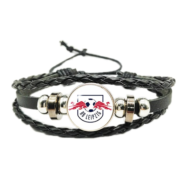 Gos- Fotbollsfans Tid Juvel Väv Justerbar Läder Rep Armband Leipzig