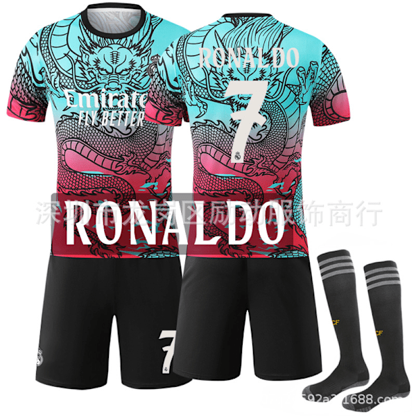 Gos- 2526 Kamuflasje Real Madrid Special Edition Dragon Mønster Fotballdrakt 7 RONALDO #28