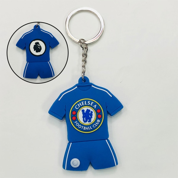 Gos- Fodboldklub Verdensmesterskab Landshold Emblem PVC Mini Trøje Nøglering Chelsea