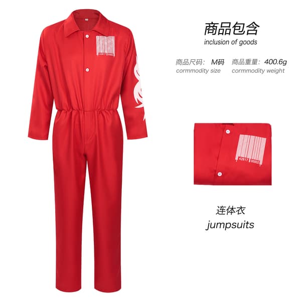 Slipknot Corey Taylor Lös Overall Halloween Slive Knot Band Red XL