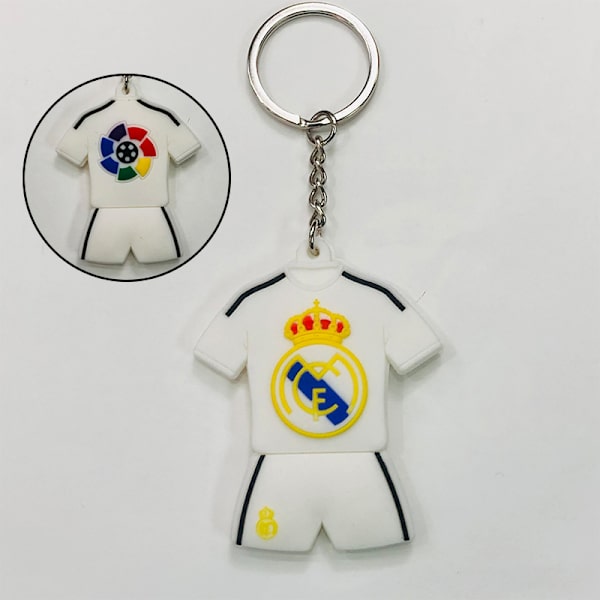 Gos- Fotballklubb Verdensmesterskap Landslag Emblem PVC Mini Trøye Nøkkelring Real madrid
