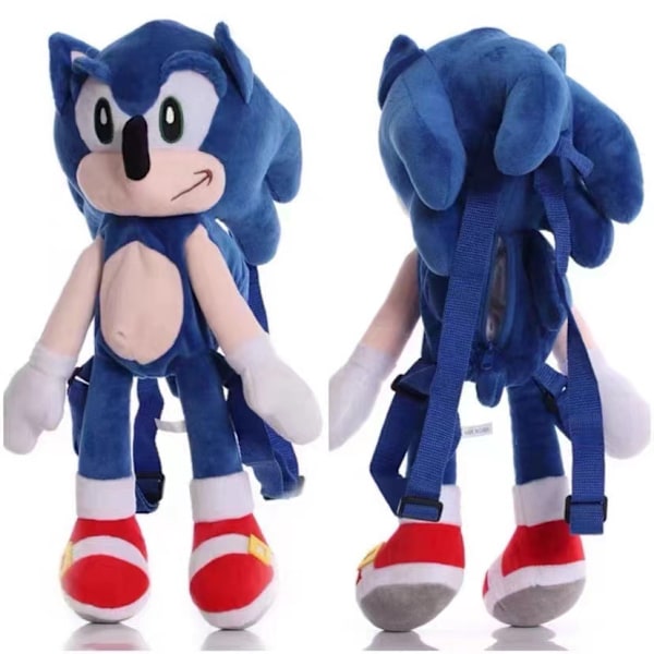 Gos- Ny sonic överljudsmus plyschleksak Tarsnak igelkott figur för barns presenter 46cm blue backpack