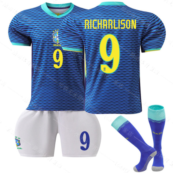 Gos- 2425 Brasilien Away fotbollströja 9 RICHARLISON 22
