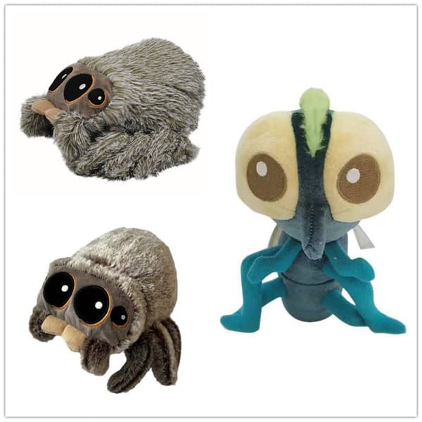 Gos- Spider Lucas vän Bzzzz Plyschleksak Liten spindeldocka Muppet docka Lucas spindel