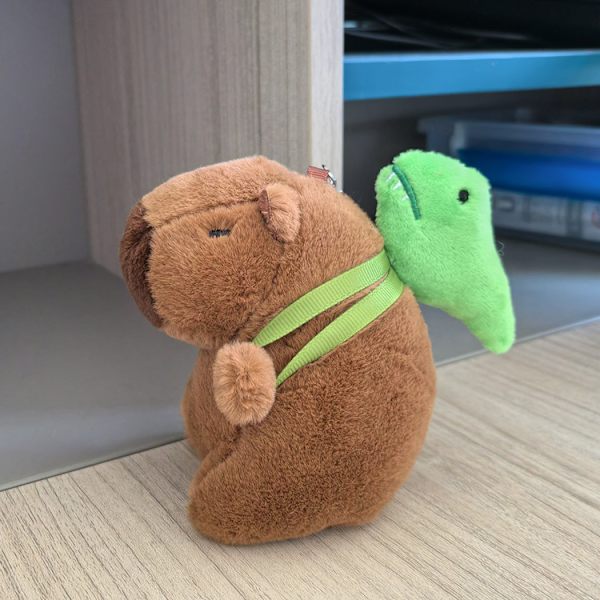 Gos- Capibara plysj vedhæng capybara sød ornament nøglering BACK ALCODILE 13CM