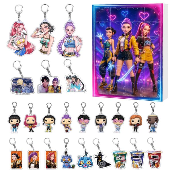 Kpop Demon Hunters Huntrix Julekalender Mareridtsnedtællingsboks 3 Size as picture